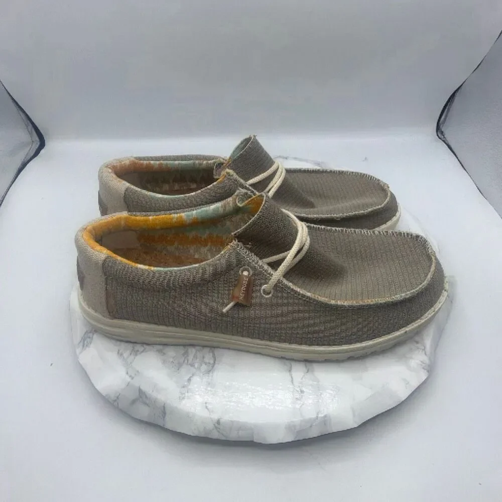 HEY DUDE Desert Brown Wally Eco Sox Shoes-12